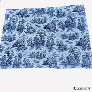 Toile Print Navy And White Standard Pillow Sham